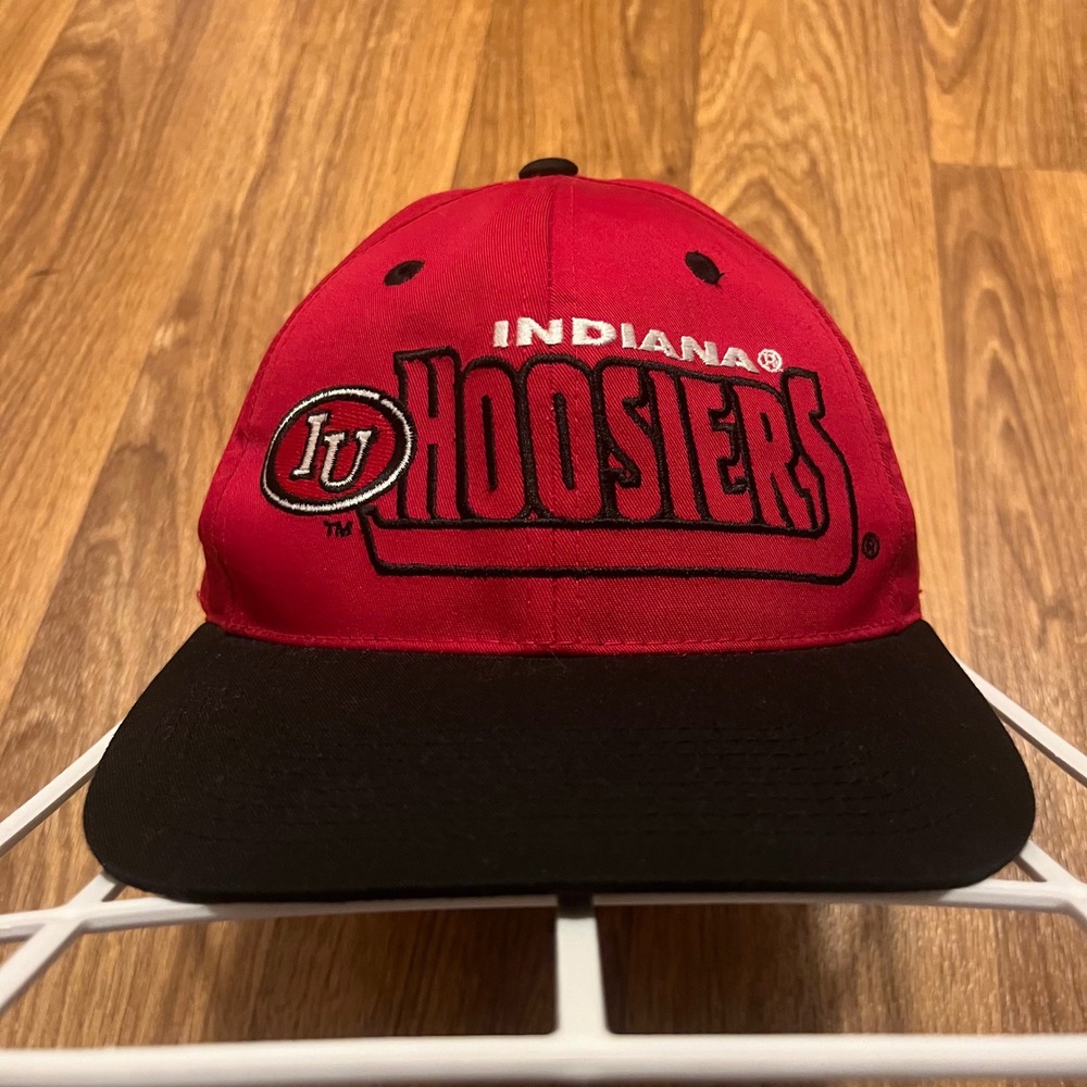 Indiana Hoosiers Hat Cap NCAA Baseball Red‎ Black IU Snapback